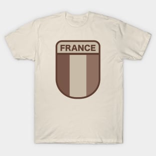 France Military Patch (desert) T-Shirt